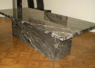 30mm Black Fountain Granite Dining Table with 60mm Mitred Edge