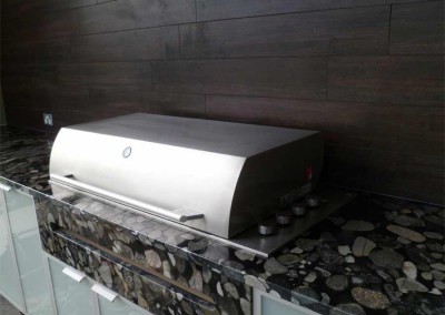 30mm Black Marinace Granite BBQ with Pencil Round Edge