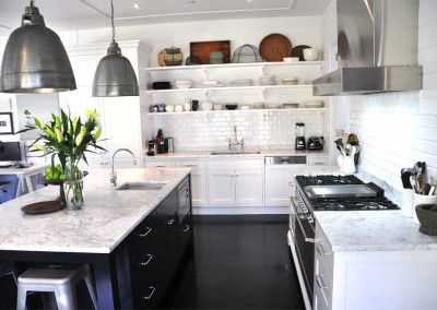 30mm Carrara Marble Kitchen with Pencil Round Edge