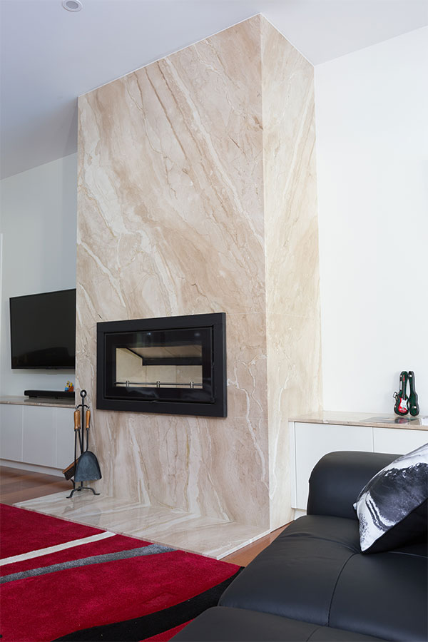 20mm Diano Reale Marble Fireplace fully Grainmatched