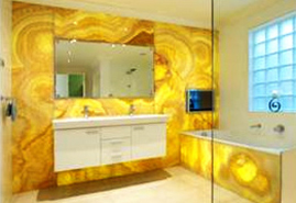 20mm Golden Onyx Bathroom Backlit