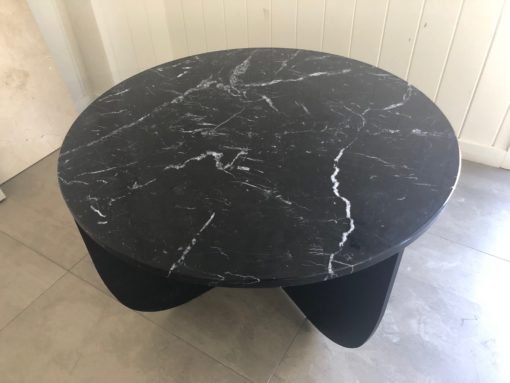 20mm Polished Nero Marquina Marble Table by Brisbane Granite and Marble