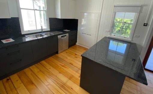 Black Pearl Granite Kitchen by Brisbane Granite & Marble