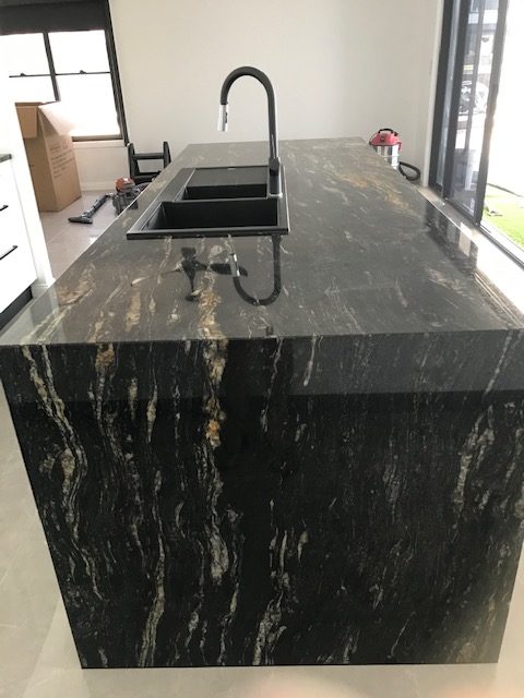 Cosmic Black Granite Kitchen by Brisbane Granite & Marble