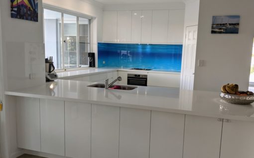 Stone Ambassador White Pearl Kitchen by Brisbane Granite & Marble