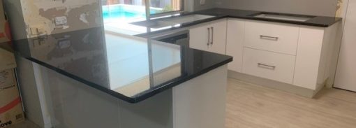 30mm Black Galaxy Granite Kitchen Benchtop by Brisbane Granite & Marble