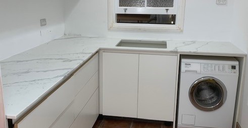 20mm Trendstone Cala Grigio Laundry Benchtop by Brisbane Granite & Marble