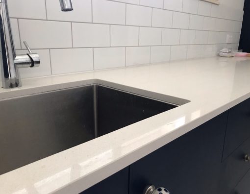 Caesarstone Laundry Benchtop White Shimmer by Brisbane Granite & Marble