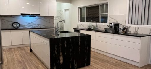 30mm Cosmic Black Granite Kitchen Benchtops by Brisbane Granite & Marble